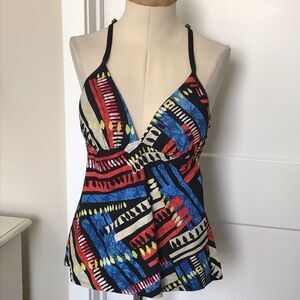 La‎ Blanca African Beat Swim Low Cut Tank Black 8